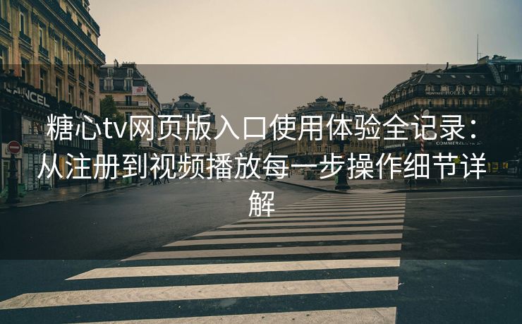 糖心tv网页版入口使用体验全记录：从注册到视频播放每一步操作细节详解